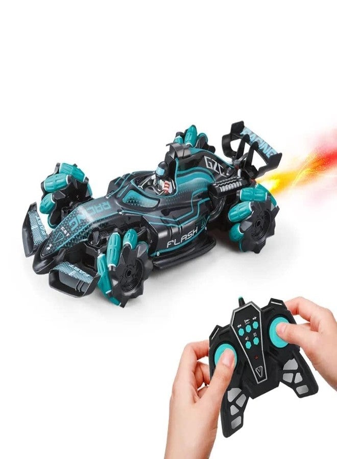 Brighterbee 25 KM/H 2.4Ghz 360� Rotation Fast Stunt RC Smoke Car and Hand Sensor Stunt Toy Car with LED Lights for Kids, 1:14 Fog Stunt Drift Rc Car High Speed Racer Remote Control Vehicles Toys - Image 1